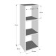 Meuble de rangement MIXCLUB 3 cases - Blanc - L 31,4x P 30 x H 91 cm