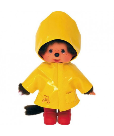 BANDAI Monchhichi - Ciré Iconique 20 cm - Jaune