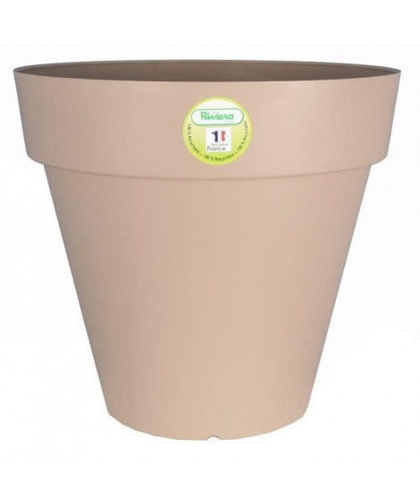 RIVIERA Pot de fleurs Soleilla - Rond - Ø 49 x 44,8 cm - 50 L -Taupe