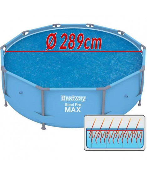 Bâche solaire pour piscines, housse diametre 289cm pour  Ø305 cm Fast Set