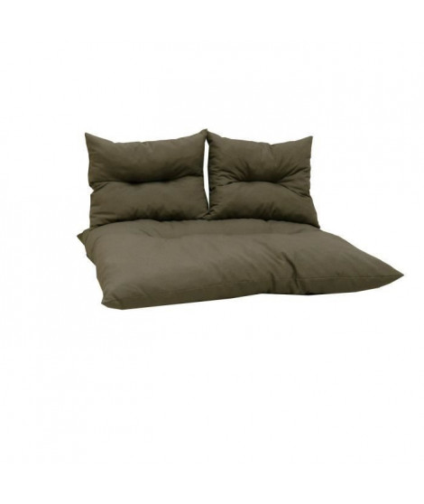 Kit palette classic - taupe - matelas + 2 coussins dossier - JARDIN PRIVE