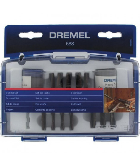 Coffret 69 accessoires DREMEL 688 (Coffret de découpe et tronçonnage pour Outils multi-usages)