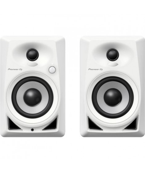 PIONEER DJ DM-40 Blanc - Enceinte de Monitoring active compacte 42 Watts (vendu a la paire)