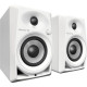 PIONEER DJ DM-40 Blanc - Enceinte de Monitoring active compacte 42 Watts (vendu a la paire)
