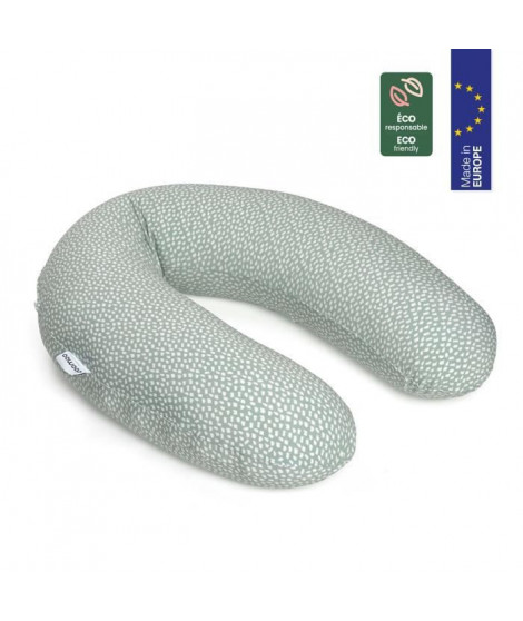 Coussin de Maternité BABYMOOV DOOMOO Buddy - Cloudy kaki - Coton bio et oeko-Tex - 180 x 45 x 16 cm