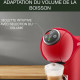 Machine a café Espresso BooFonction XL Boissons chaudes et froides - KRUPS Genio S Plus YY4444FD - Rouge - Témoin Détartrage