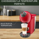 Machine a café Espresso BooFonction XL Boissons chaudes et froides - KRUPS Genio S Plus YY4444FD - Rouge - Témoin Détartrage