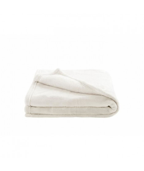 DOMIVA Couverture Microdoux - Microfibre 100% Polyester - Blanc - 75 x 100 cm