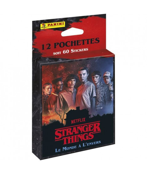 Blister de 12 pochettes - STRANGER THINGS - 60 stickers