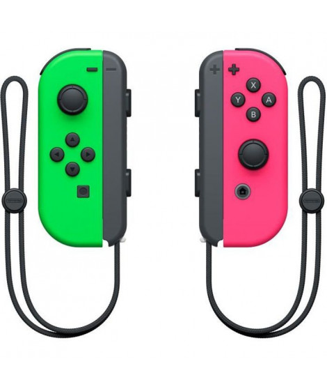 Manettes Joy-Con Vert Néon / Rose Néon pour Console Switch