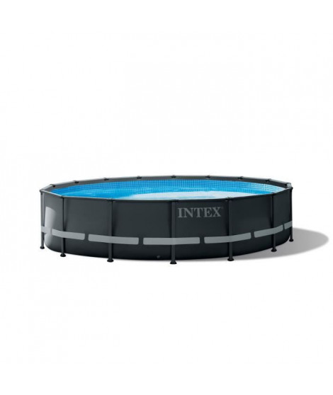 Kit Piscine hors sol tubulaire INTEX Ultra frame - 488 x 122 cm - Ronde (Livrée avec filtre a sable, bâche, échelle + tapis d…