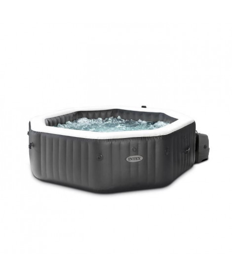 Spa gonflable INTEX - Carbone - 201 x 71 cm - 4 places - Carré