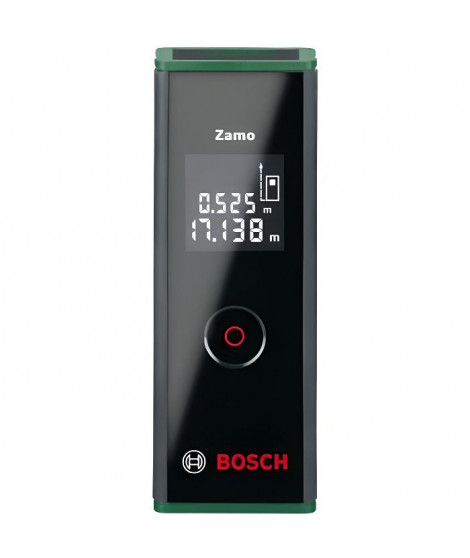 Télémetre Laser Bosch - Zamo (3e Génération, Portée: jusqu'a 20m, livré avec 2 piles 1,5 V LR03 (AAA) et boîte en carton)
