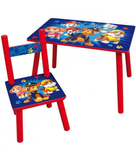 FUN HOUSE PAT'PATROUILLE Table H 41,5 cm x l 61 cm x P 42 cm avec une chaise H 49,5 cm x l 31 cm x P 31,5 cm - Pour enfant