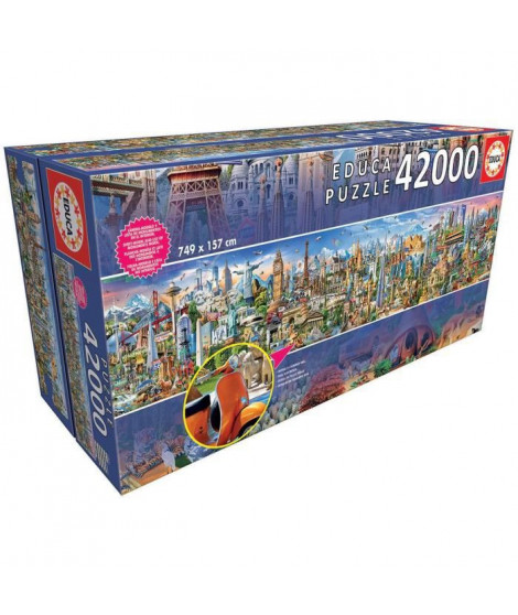 EDUCA - Puzzle de 42.000 pieces. avec Un livret avec la liste des Monuments