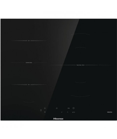 Plaque de cuisson induction HISENSE I6337C - 3 zones dont 1 BridgeZone et 1 a extension concentrique (32 cm) - 7100 W - 60cm …