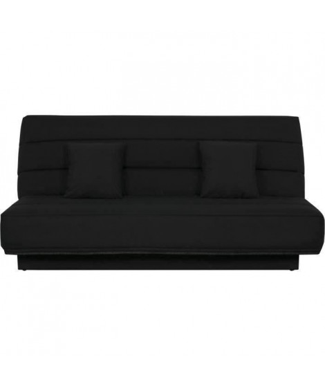 Banquette Clic clac 120x190 - Tissu noir - MELISSA