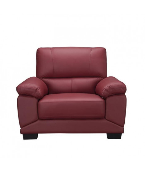 Fauteuil - Cuir et simili rouge - NEWTON