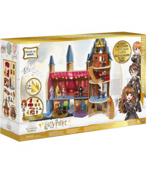 Harry Potter - Château de Poudlard Magical Minis - Figurine et 12 accessoires Sonore & lumineux - 6061842 - Wizard World