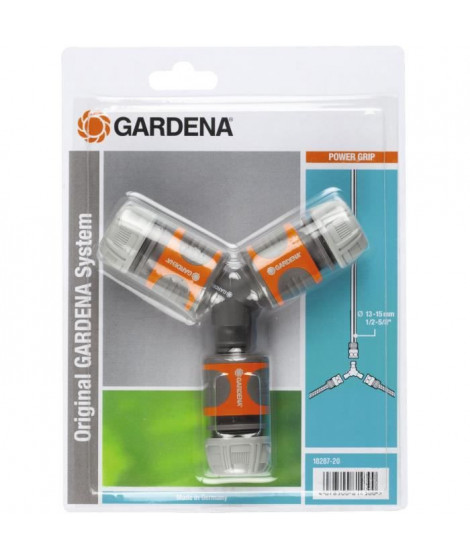 GARDENA Nécessaire de dérivation  Raccordement triple  Compatibilité Original GARDENA System  Robuste  Garantie 2 ans