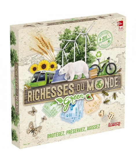 LANSAY - RICHESSES DU MONDE GREEN - Jeu de société - 2 a 6 joueurs - Des 8 ans