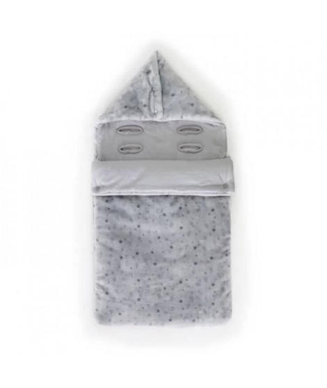 DOMIVA Nid ange Indoor - Jersey 100% coton - Réglable - Gris imprimé étoiles - 80 cm