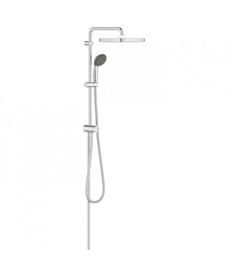 GROHE Colonne de douche avec inverseur manuel Vitalio Start 250, tete de douche 250mm, douchette 1 jet, 26698000