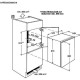 Faure FRAN88FS- Réfrigérateur Table Top Encastrable - 142L - Froid Statique- L 58.5 x H 92.5 cm - Fixation Glissiere