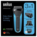 Braun Series 3 Shave & Style Rasoir Électrique Homme 3-En-1 Noir/Bleu, Équipé De La Technologie Wet & Dry Avec Tondeuse a Bar…