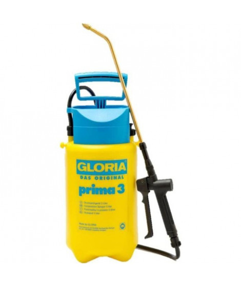 GLORIA Pulvérisateur a main Gloria - Modele Prima 3 - Avec lance et sangle - Réservoir polyéthylene - 3L pour une pression de…