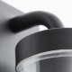 BRILLIANT - AOSTA applique extérieure - descendante - coloris noir depoli - métal/plastique E27 1x25W