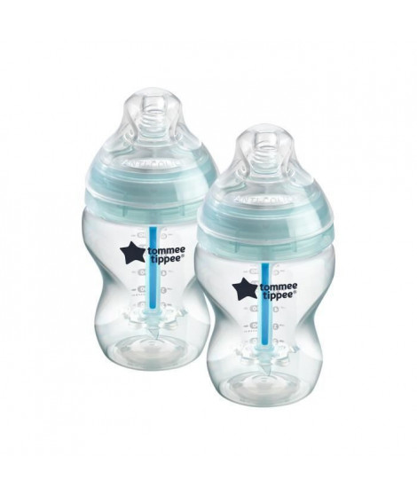 TOMMEE TIPPEE Biberon Anti colique avancé, lot de 2, 260ml