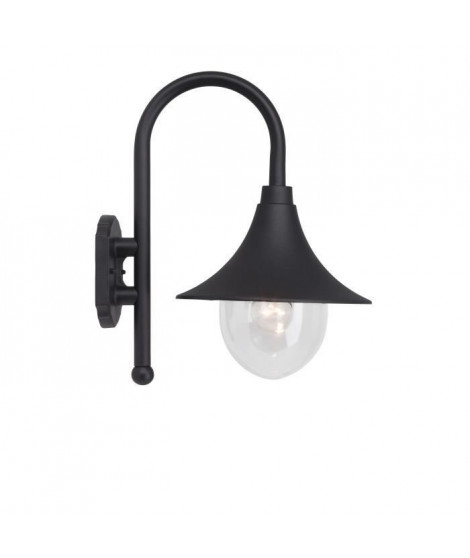 BRILLIANT - BERNA Applique extérieure - coloris noir - alu/matiere plastique E27 1x60W