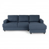 Canapé d'angle droit 4 places - Tissu bleu - Contemporain - L 215 x P 140 H 86 cm - PAUL