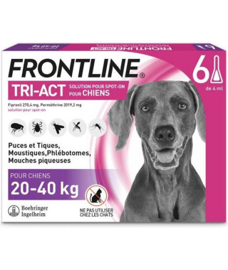 Frontline Tri-Act Chiens L 20 a 40kg 6 pipettes