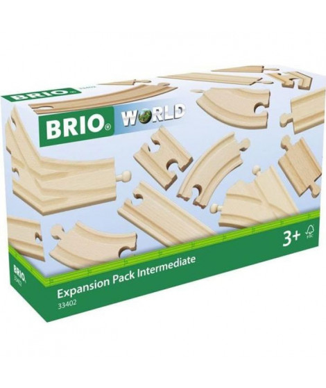 Brio World Coffret Evolution Intermédiaire -16 Rails - Accessoire pour circuit de train en bois - Ravensburger - Des 3 ans - …