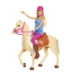 BARBIE - Barbie & son Cheval - Coffret Poupée - Comprend 1 poupée, 1 cheval & des accessoires