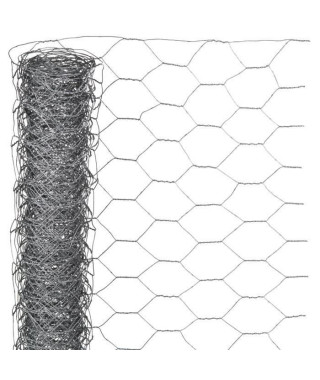 Nature Grillage métallique hexagonal 0,5 x 5 m 25 mm Acier galvanisé