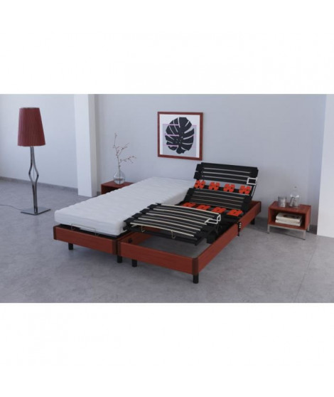 BILBAO Ensemble relaxation matelas + sommiers électriques 2 x 80 x 200 cm - Mousse - 18 cm - Equilibré