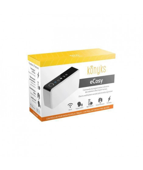 Konyks eCosy - Contrôleur connecté pour radiateur électrique Konyks eCosy, Fil Pilote 6 ordres, Compatible Alexa et Google Home