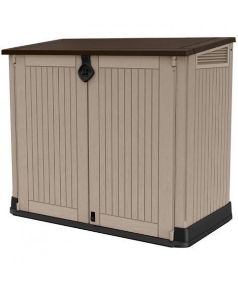 KETER - Coffre de rangement extérieur en résine 880 litres Beige et marron- Malle de jardin