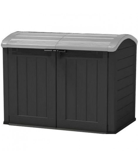 KETER - Coffre de rangement extérieur en résine 2000 litres Noir et gris - Abri de stockage de jardin
