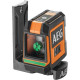 AEG Mesure laser CLG220-B, portée 20 m, laser vert, 2 lignes, avec 1 adaptateur, 2 piles AA, 1 pochette de rangement, bande v…