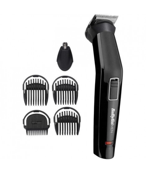 BABYLISS MT725E - Tondeuse multifonction 6 en 1 - Sans fil - 60min d'autonomie - 2 accessoires interchangeables - Tetes lavables