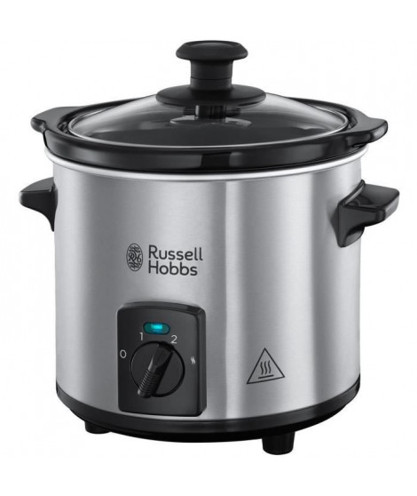 Russell Hobbs 25570-56 Mijoteuse Electrique Programmable Compact Home, Couvercle Verre, Cuve Amovible Céramique, Nettoyage Fa…