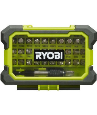 Coffret renforcé RYOBI 32 embouts de vissage - porte-embouts a fixation rapide RAK32MSD
