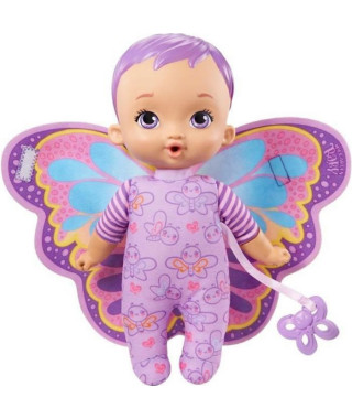 My Garden Baby - Mon Premier Bébé Papillon, violet, 23 cm, corps souple avec ailes en peluche - Poupée / Poupon - Des 18 mois