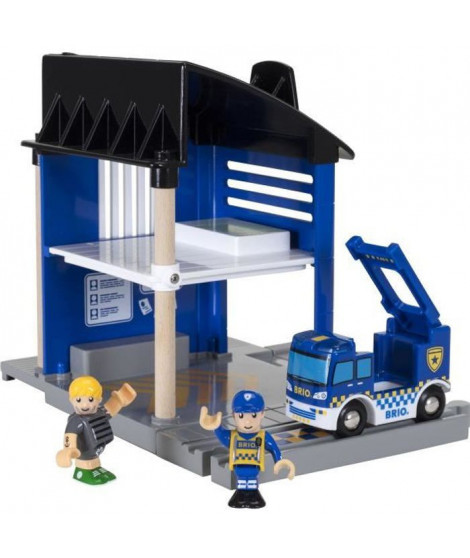 Brio World Commissariat de Police  - Accessoire son et lumiere pour circuit de train en bois - Ravensburger - Des 3 ans - 33813