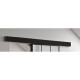 OPTIMUM - Kit porte coulissante + rail + bandeau Atelier - H 204 x L 93 x P 4 cm - Noir verre dépoli