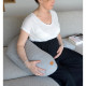 BEABA Big Flopsy Coussin d'allaitement et de maternité, Fleur de coton, Gris Chiné
